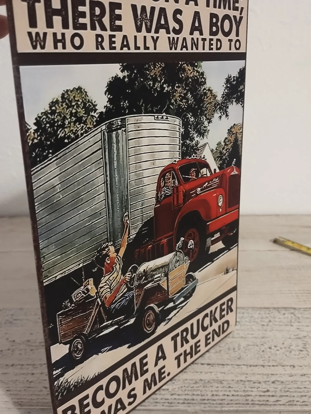 Metal Poster, Gift For Trucker, very good condition 12